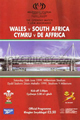Wales v South Africa 1999 rugby  Programme